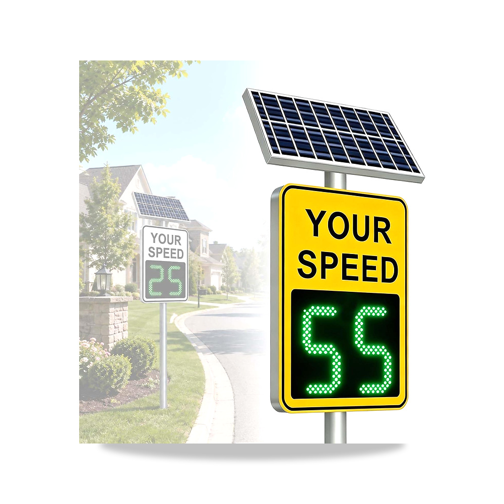 صورة منتج لافتة سرعة رادار تعمل بالطاقة الشمسية مقاس 24 × 35 انش، شاشة LED 200 ملم مع تنبيه وامض للسرعة الزائدة - كود الصنف reemco-2027-1391381 - ماركة يباع من خلال reemco - توريد وتصوير حصري لشركة ريمكو القابضة السعودية