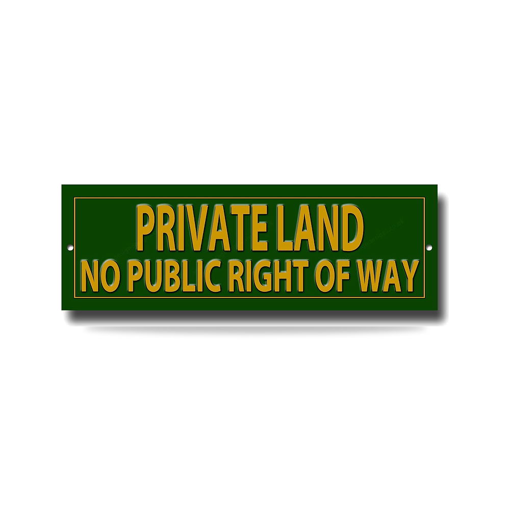 صورة منتج لافتة معدنية عالية الجودة بعبارة «PRIVATE LAND NO PUBLIC RIGHT OF WAY» - كود الصنف reemco-2027-1391884 - ماركة يباع من خلال reemco - توريد وتصوير حصري لشركة ريمكو القابضة السعودية