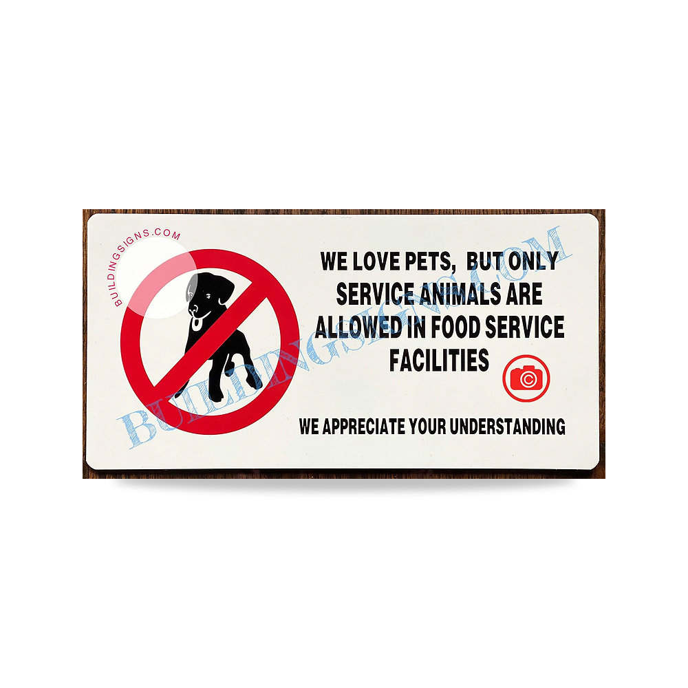 صورة منتج WE Love Pets, BUT Only Service Animals are Allowed in Food Facilities لافتة - كود الصنف reemco-2027-1392102 - ماركة يباع من خلال reemco - توريد وتصوير حصري لشركة ريمكو القابضة السعودية
