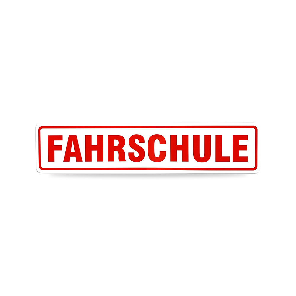 صورة منتج لافتة مغناطيسية “Fahrschule”، متوفرة بـ 3 مقاسات، (35 × 8 سم) – 35 x 8 سم – اللون أحمر - كود الصنف reemco-2027-1392202 - ماركة يباع من خلال reemco - توريد وتصوير حصري لشركة ريمكو القابضة السعودية