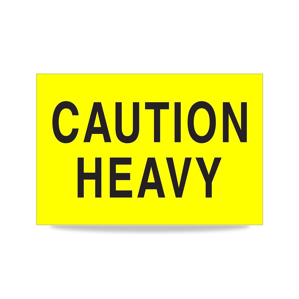 صورة منتج ملصقات بعبارة “Caution – Heavy” مقاس 2 × 3 انش (اصفر فلورسنت) – اللون متعدد – المقاس قياس واحد - كود الصنف reemco-2027-1392465 - ماركة يباع من خلال reemco - توريد وتصوير حصري لشركة ريمكو القابضة السعودية