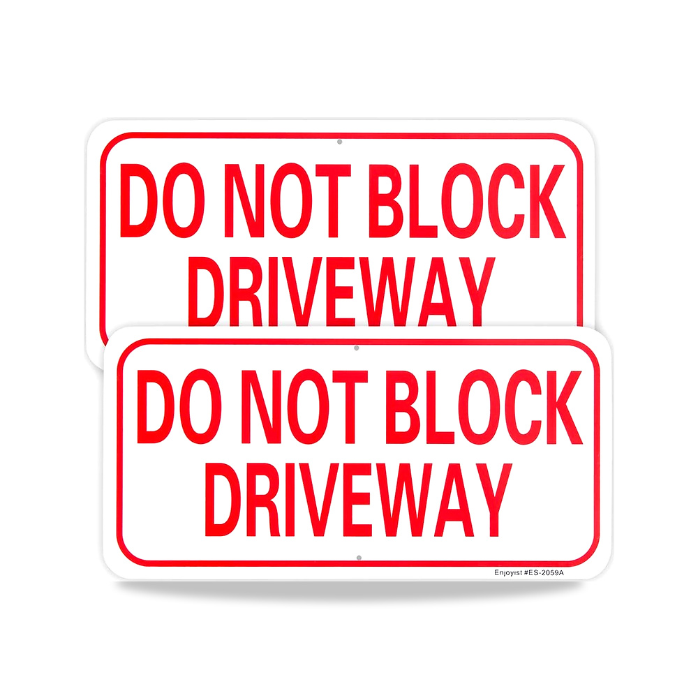 صورة منتج قطعتان من لافتة الممر بعبارة “Do Not Block” مقاس 14 انش × 7 انش 0.4 انش، عاكسة من الالومنيوم مقاومة للصدا - كود الصنف reemco-2027-1392619 - ماركة يباع من خلال reemco - توريد وتصوير حصري لشركة ريمكو القابضة السعودية