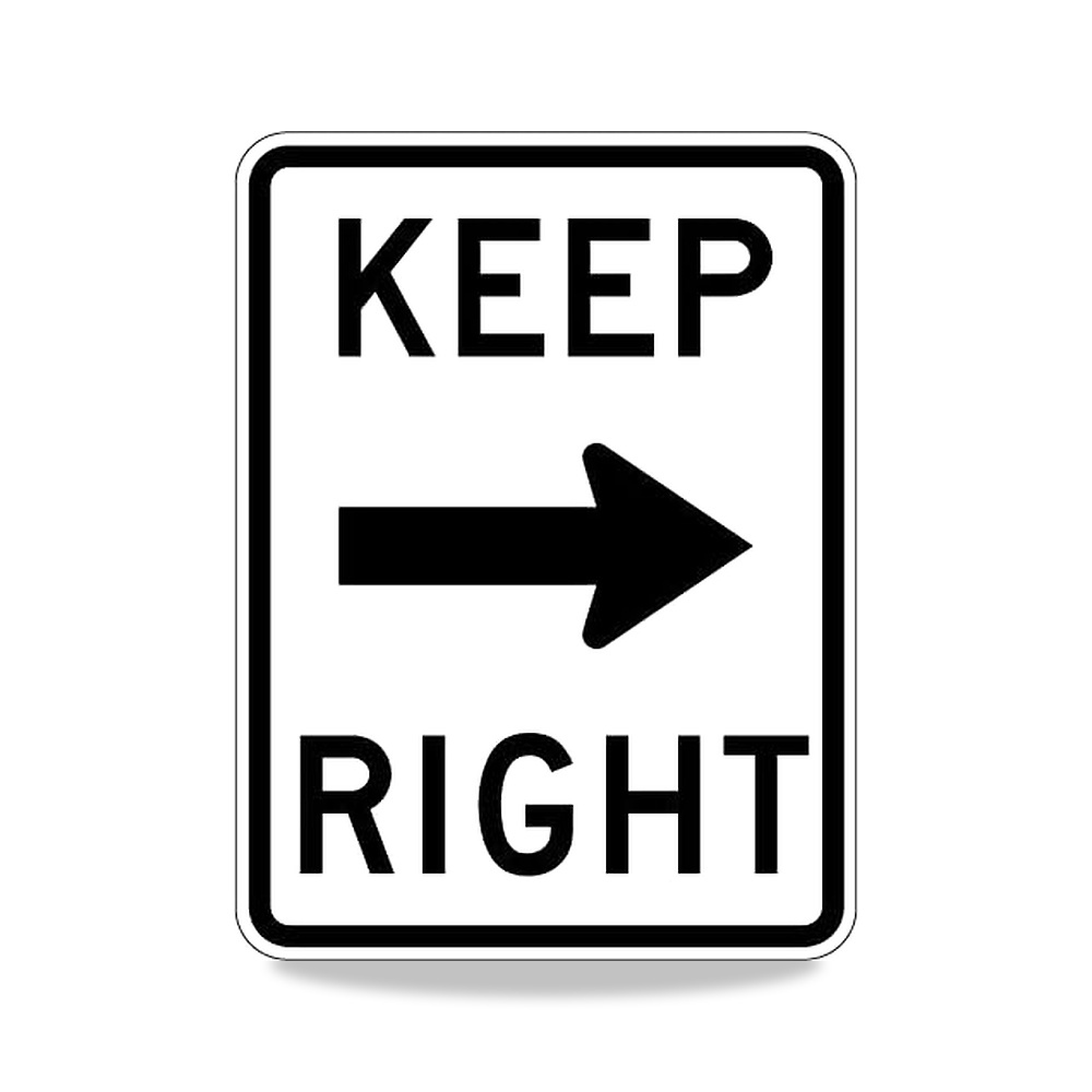 صورة منتج لافتة مرور بعبارة Keep Right R4-7a من ستوبسنز اند مور – 18×24-3 متر عاكسة عالية الكثافة – الومنيوم مقاوم للصدا - كود الصنف reemco-2027-1392655 - ماركة يباع من خلال reemco - توريد وتصوير حصري لشركة ريمكو القابضة السعودية