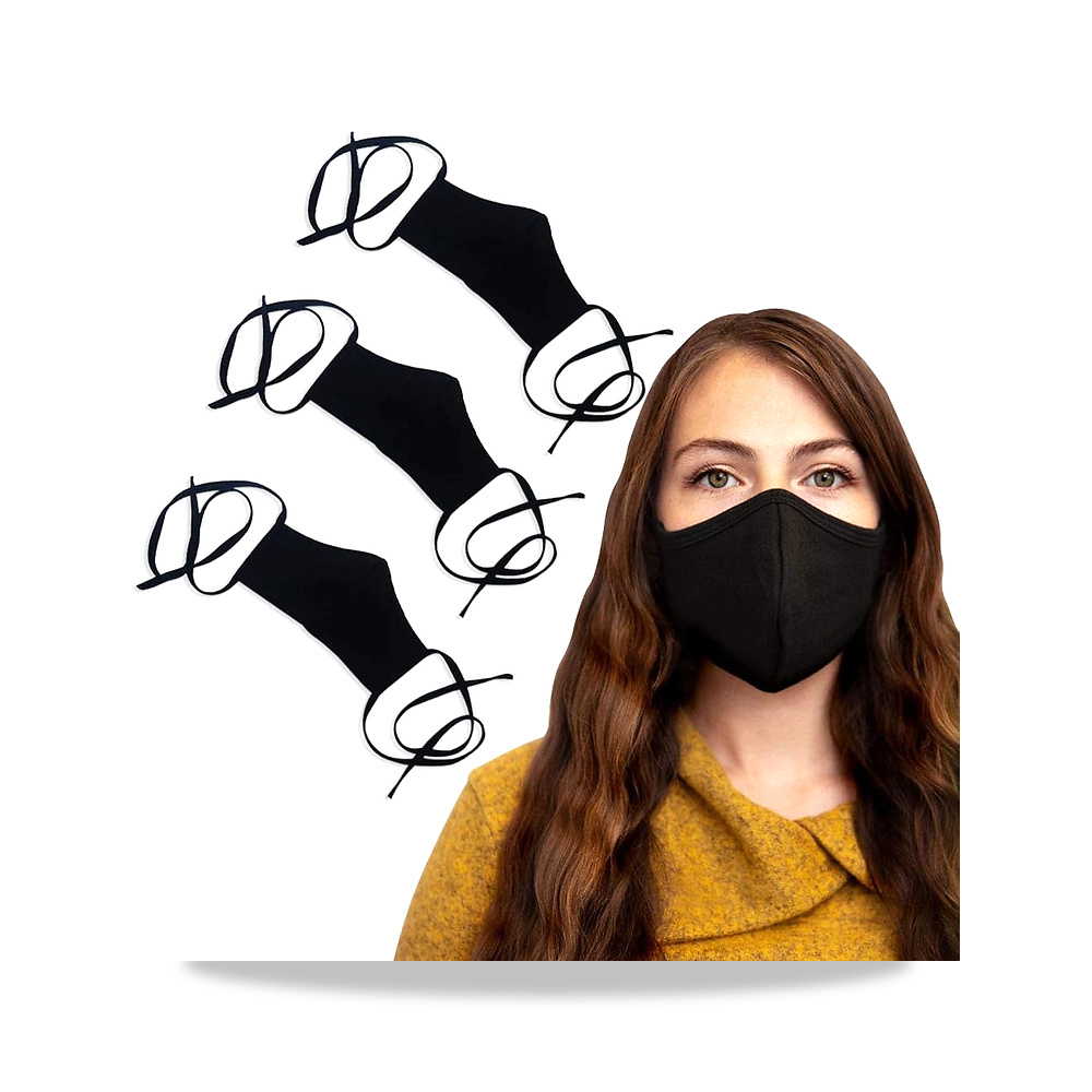 صورة منتج أقنعة الوجه القطنية ديورالاست مع ربطة طويلة خلف الأشرطة – قناع الغبار للسفر والعمل – أسود – 3 عبوات - كود الصنف reemco-2027-1392752 - ماركة يباع من خلال reemco - توريد وتصوير حصري لشركة ريمكو القابضة السعودية