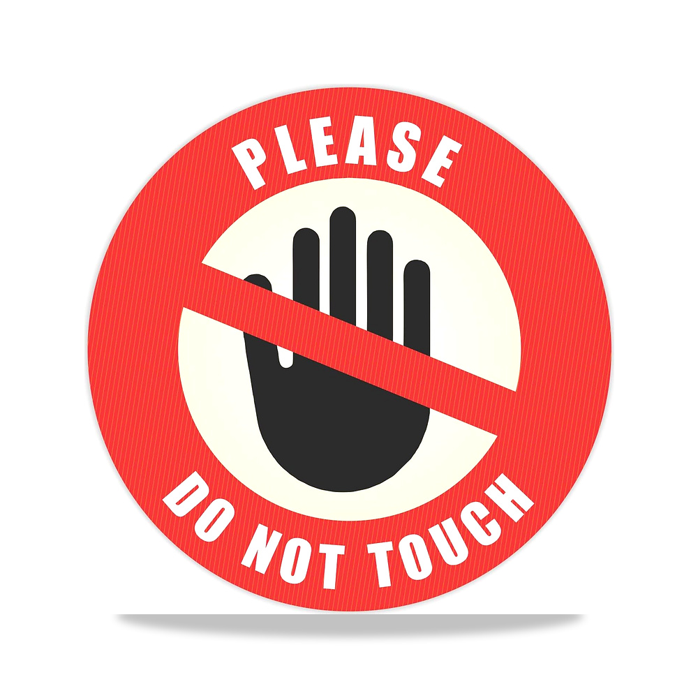 صورة منتج ستيكر لاصق بعبارة «Do Not Touch» – (عبوة من 12 قطعة) 6 انش ملصقات تحذيرية دائرية كبيرة من الفينيل - كود الصنف reemco-2027-1392788 - ماركة يباع من خلال reemco - توريد وتصوير حصري لشركة ريمكو القابضة السعودية