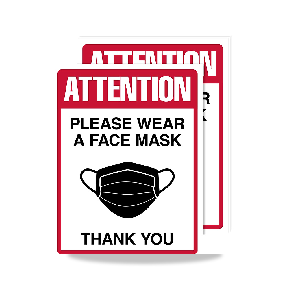 صورة منتج لافتة بعبارة Wear A Face Mask بالجملة، مقاومة للطقس والماء والتمزق – لافتات السلامة الصحية للمنازل والمدارس - كود الصنف reemco-2027-1392826 - ماركة يباع من خلال reemco - توريد وتصوير حصري لشركة ريمكو القابضة السعودية