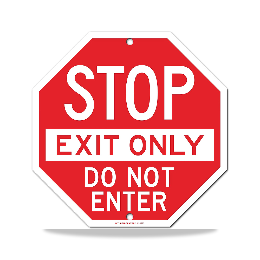 صورة منتج لافتة «Stop Exit Only Do Not Enter» على شكل ثماني الاضلاع مصنوعة من الالومنيوم المقاوم للصدا 040، للاستخدام - كود الصنف reemco-2027-1392873 - ماركة يباع من خلال reemco - توريد وتصوير حصري لشركة ريمكو القابضة السعودية