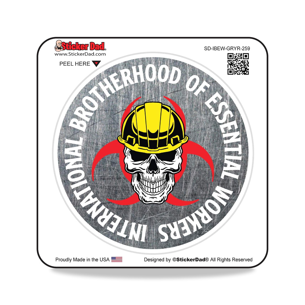 صورة منتج مطبوع بألوان كاملة بعبارة “International Brotherhood Of Essential Workers GRYR-259 (مفردة) - كود الصنف reemco-2027-1392980 - ماركة يباع من خلال reemco - توريد وتصوير حصري لشركة ريمكو القابضة السعودية