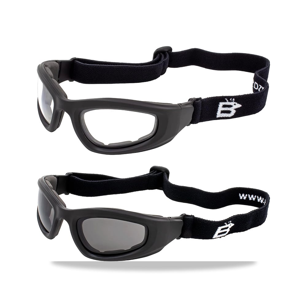 صورة منتج زوجان من نظارات Eyewear Soar Safety المبطنة للدراجات النارية بإطار أسود (شفاف ودخاني) – المادة خلات فينيل-إيثيلين – مادة الإطار بولي كربونات (PC) - كود الصنف reemco-2027-1392984 - ماركة يباع من خلال reemco - توريد وتصوير حصري لشركة ريمكو القابضة السعودية