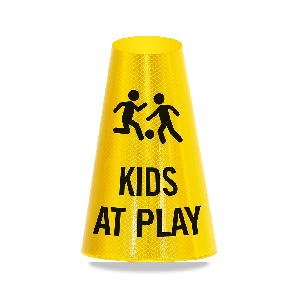 صورة منتج جراب ذكي مطبوع عليه عبارة “Kids at Play” بكلمة مخروط عاكس للضوء، [واحد غير متضمن] – المادة فينيل – اللون كم رسائل مخروطي - كود الصنف reemco-2027-1393011 - ماركة يباع من خلال reemco - توريد وتصوير حصري لشركة ريمكو القابضة السعودية