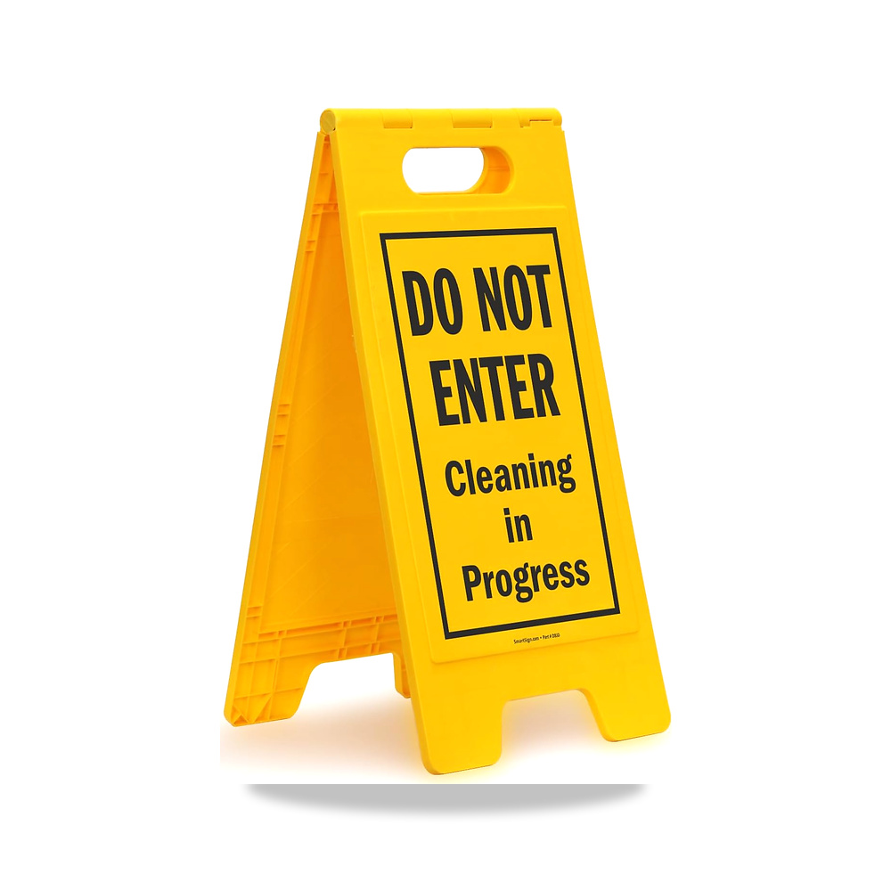 صورة منتج لافتة أرضية قابلة للطي بعبارة “Do Not Enter, Cleaning in Progress” – 25 انش × 12 انش من البلاستيك - كود الصنف reemco-2027-1393032 - ماركة يباع من خلال reemco - توريد وتصوير حصري لشركة ريمكو القابضة السعودية