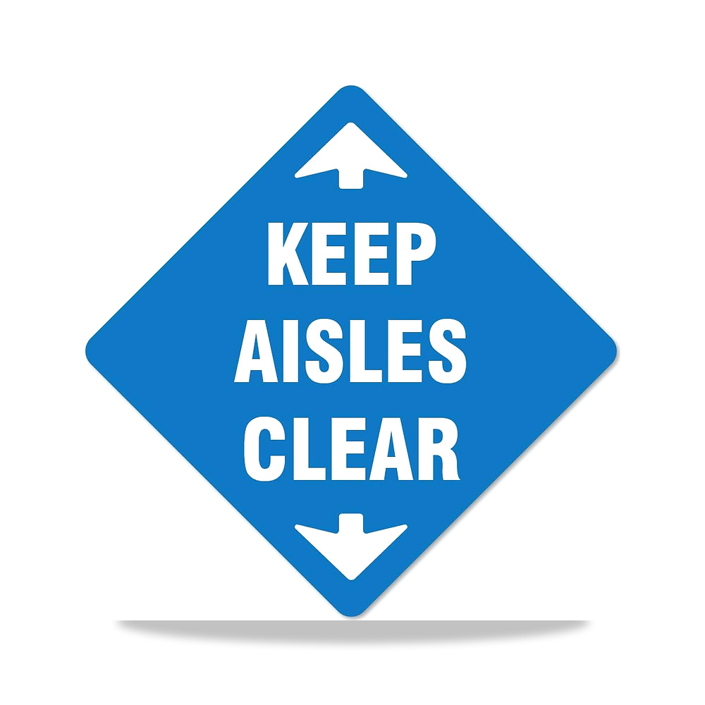 صورة منتج لافتة السلامة العامة مطبوع عليها Keep Aisle Clear مضادة للانزلاق – 3 عبوات من ملصقات الفينيل ماركر للارضيات - كود الصنف reemco-2027-1393057 - ماركة يباع من خلال reemco - توريد وتصوير حصري لشركة ريمكو القابضة السعودية