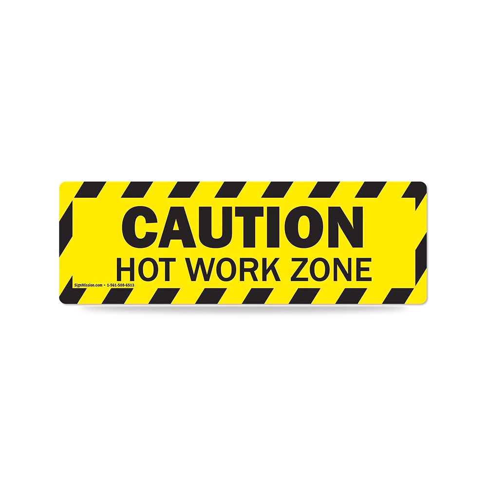 صورة منتج تحذير – Hot Work Zone علامة أرضية غير قابلة للانزلاق – 6 بوصة × 18 بوصة – المقاس Single 18″ Floor Decal – اللون تحذير – منطقة العمل المثيرة - كود الصنف reemco-2027-1393071 - ماركة يباع من خلال reemco - توريد وتصوير حصري لشركة ريمكو القابضة السعودية
