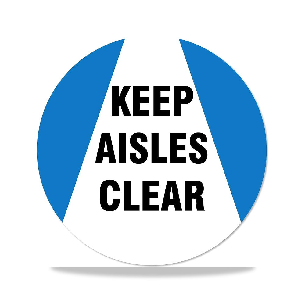 صورة منتج لافتة السلامة العامة مطبوع عليها Keep Aisle Clear مضادة للانزلاق – المقاس 6 Pack Of 11″ Floor Decals – حافظ على نظافة الممر - كود الصنف reemco-2027-1393074 - ماركة يباع من خلال reemco - توريد وتصوير حصري لشركة ريمكو القابضة السعودية