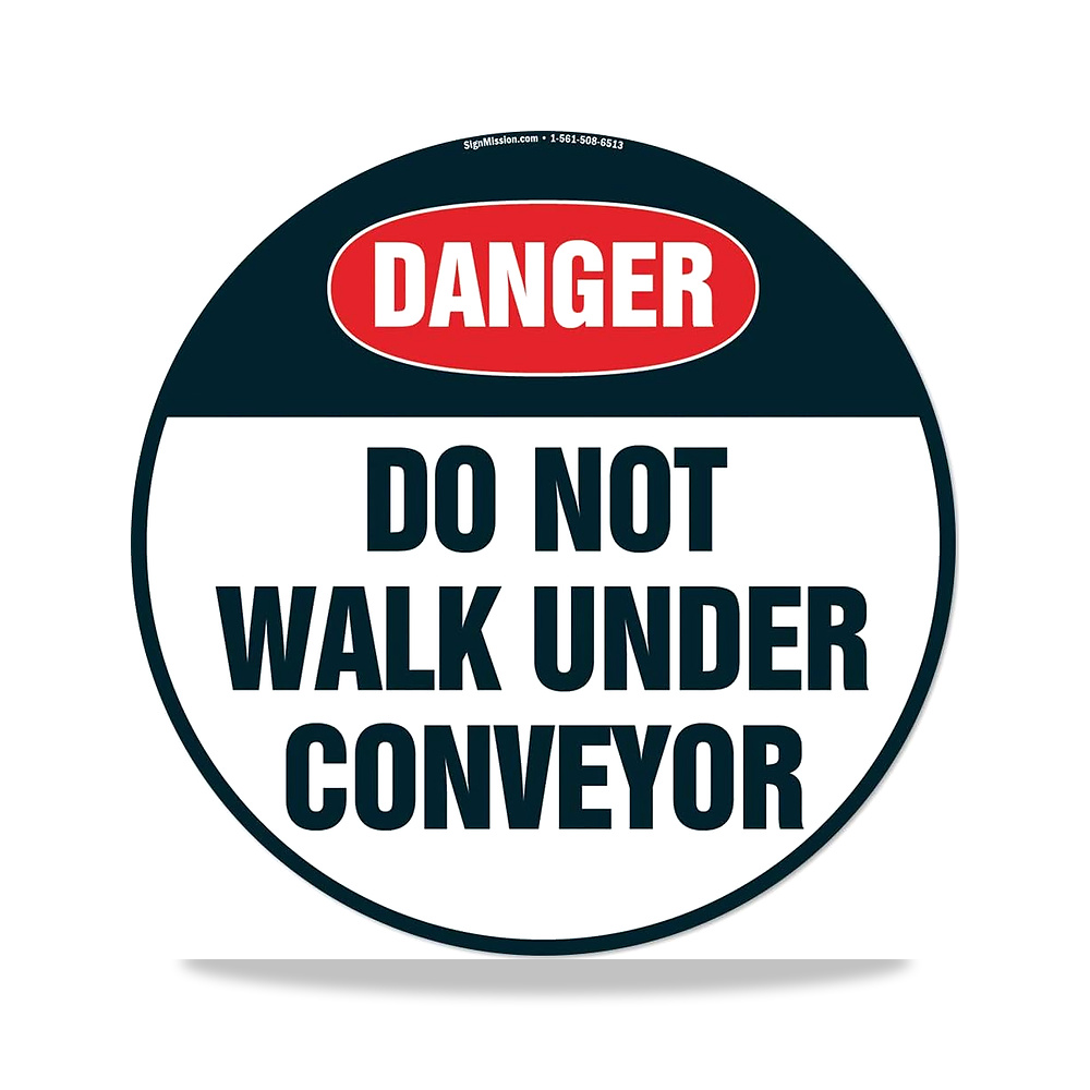 صورة منتج علامات ارضية مضادة للانزلاق بعبارة «Do Not Walk Under Conveyor» – 16 انش – المقاس 3 Pack Of 16″ Floor Decals – اللون لا تمشي تحت الناقل - كود الصنف reemco-2027-1393076 - ماركة يباع من خلال reemco - توريد وتصوير حصري لشركة ريمكو القابضة السعودية