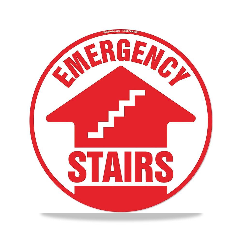 صورة منتج علامات ارضية غير قابلة للانزلاق لسلالم الطوارئ – 16 انش – المقاس 6 Pack Of 16″ Floor Decals – المادة فينيل - كود الصنف reemco-2027-1393078 - ماركة يباع من خلال reemco - توريد وتصوير حصري لشركة ريمكو القابضة السعودية