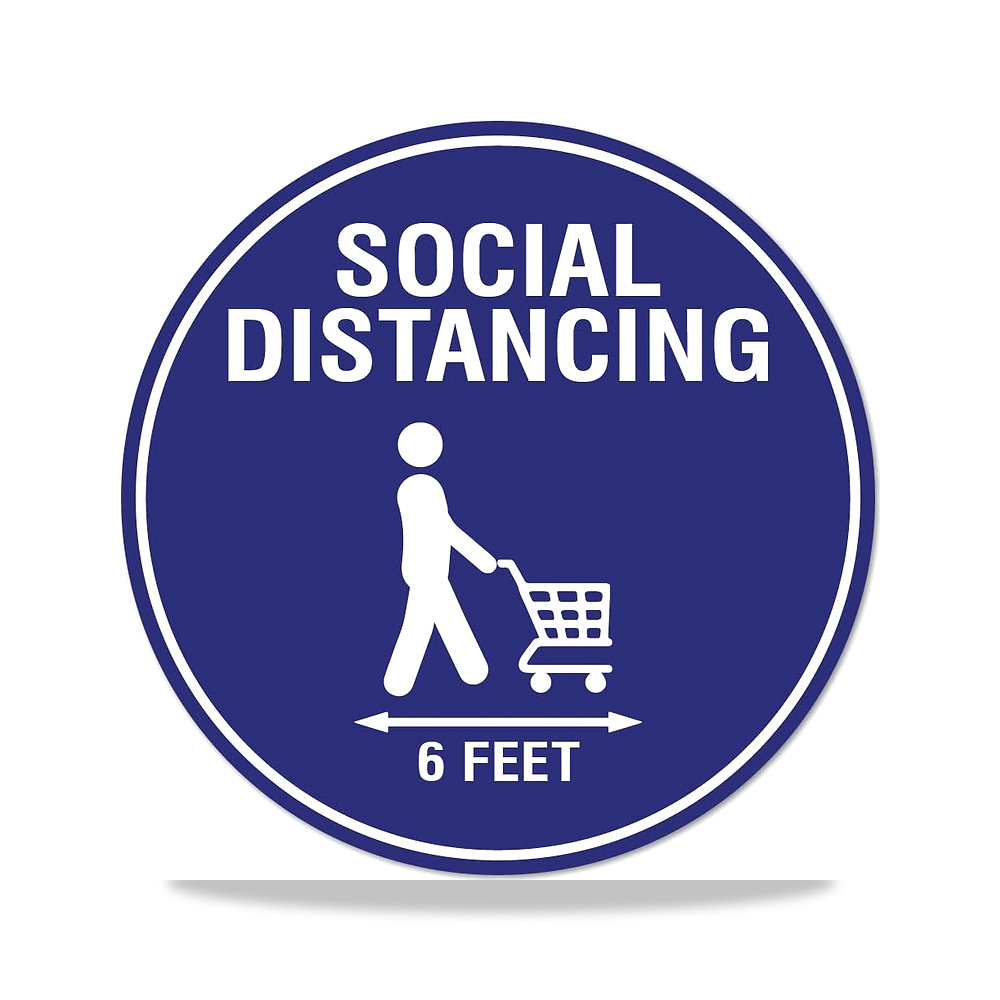 صورة منتج لافتة السلامة العامة لعربة التباعد الاجتماعي غير قابلة للانزلاق – المقاس 3 Pack Of 16″ Floor Decals – المادة فينيل - كود الصنف reemco-2027-1393081 - ماركة يباع من خلال reemco - توريد وتصوير حصري لشركة ريمكو القابضة السعودية