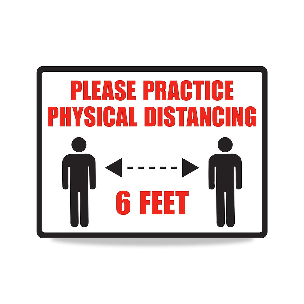 صورة منتج هيل مان 843864 لافتة بعبارة Please Practice Physical Distancing Peel and Stick – 4 انش × 6 انش - كود الصنف reemco-2027-1393618 - ماركة يباع من خلال reemco - توريد وتصوير حصري لشركة ريمكو القابضة السعودية