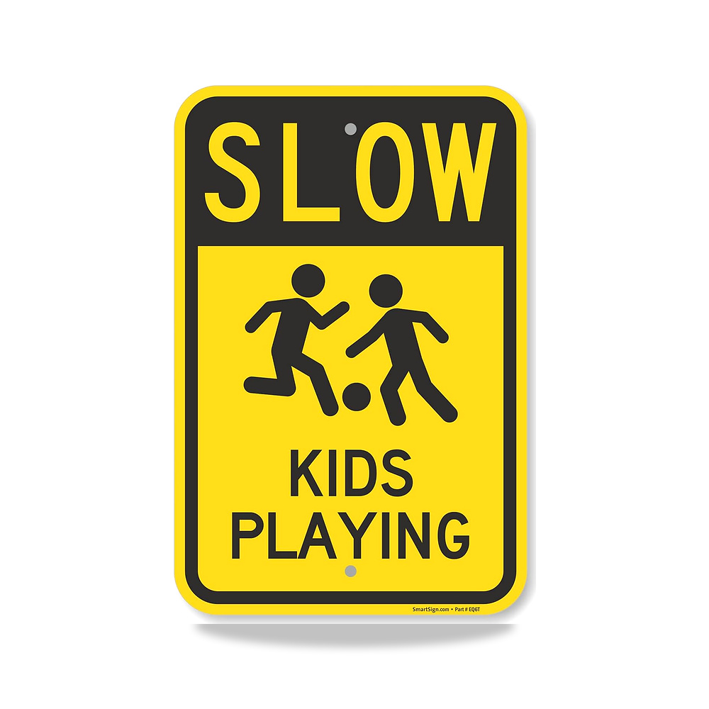 صورة منتج لافتة “Slow – Kids Playing” – 12 انش × 18 انش من الالومنيوم العاكس بدرجة المهندس – المقاس 12×18 inches – اللون أصفر وأسود - كود الصنف reemco-2027-1393713 - ماركة يباع من خلال reemco - توريد وتصوير حصري لشركة ريمكو القابضة السعودية