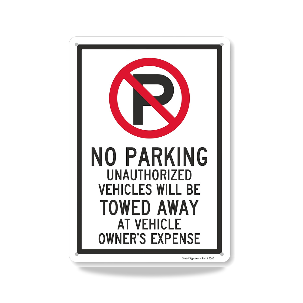 صورة منتج لافتة معدنية مقاس 14 × 10 انش بعبارة “No Parking – Unauthorized Vehicles Towed Away At Vehicle Owner’s - كود الصنف reemco-2027-1393714 - ماركة يباع من خلال reemco - توريد وتصوير حصري لشركة ريمكو القابضة السعودية