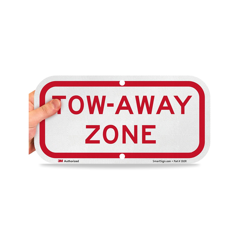 صورة منتج لافتة “Tow-Away Zone” – 6 انش × 12 انش من الالومنيوم العاكس بدرجة المهندس – المقاس 6×12 inches – اللون أسود - كود الصنف reemco-2027-1393877 - ماركة يباع من خلال reemco - توريد وتصوير حصري لشركة ريمكو القابضة السعودية