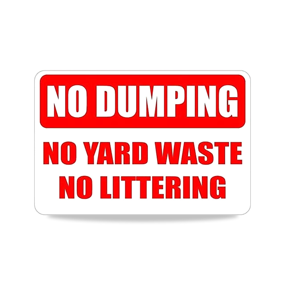 صورة منتج لافتة معدنية من القصدير مقاس 12 × 8 انش بعبارة No Dumping No Waste No الفضلات، تحذير المرور لاشعار للسلامة - كود الصنف reemco-2027-1393883 - ماركة يباع من خلال reemco - توريد وتصوير حصري لشركة ريمكو القابضة السعودية