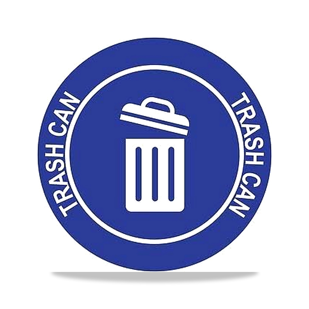 صورة منتج لافتة ارضية متينة من الفينيل مغلفة بعبارة “Trash Can” – لافتات السلامة والامن 5S، اداة اتصال بصرية - كود الصنف reemco-2027-1393890 - ماركة يباع من خلال reemco - توريد وتصوير حصري لشركة ريمكو القابضة السعودية