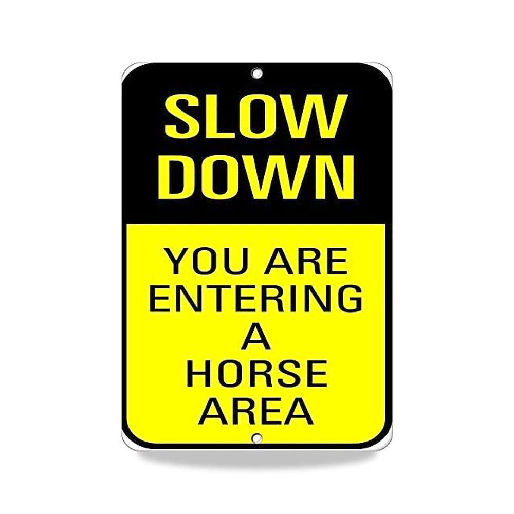 صورة منتج لافتة معدنية من القصدير مقاس 8 انش × 12 انش بعبارة “Slow Down You are Entering A Area” – اللون بني – 30,5الطول x 20,3العرض سم - كود الصنف reemco-2027-1393894 - ماركة يباع من خلال reemco - توريد وتصوير حصري لشركة ريمكو القابضة السعودية