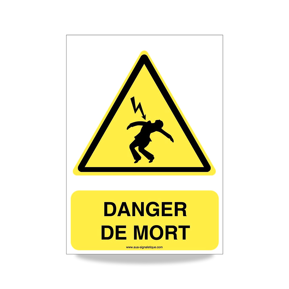 صورة منتج لافتة بعبارة «Danger of – V» مقاس 75 × 105 ملم، فينيل لاصق – المقاس 75×105 mm – اللون لاصق من الفينيل - كود الصنف reemco-2027-1394007 - ماركة يباع من خلال reemco - توريد وتصوير حصري لشركة ريمكو القابضة السعودية