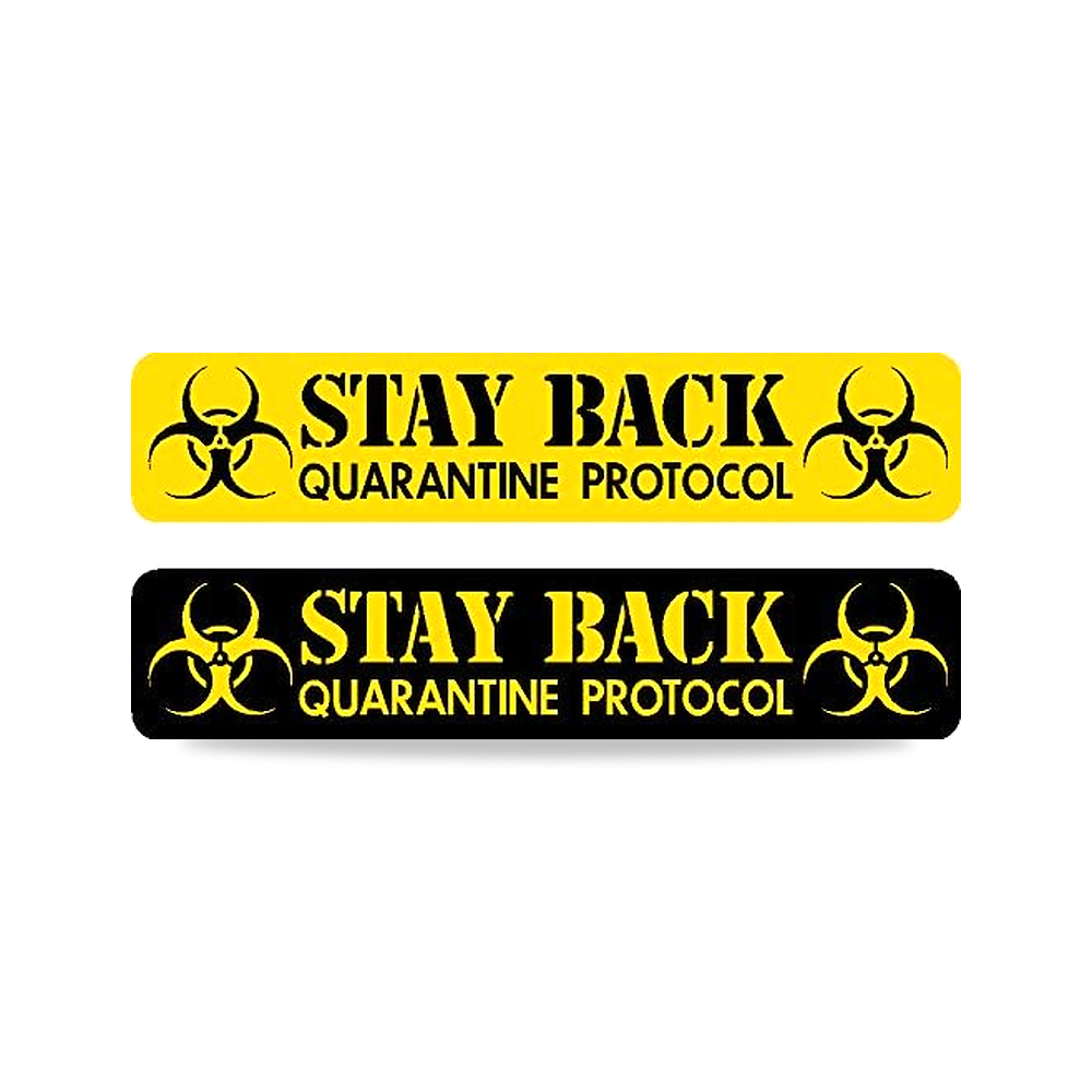 صورة منتج عبوة من قطعتين، ملصق من كل نمط 0.625 × 3 انش، Back، Quarantine، Protocol، Biohazard، Alert، الفينيل، ملصق، I - كود الصنف reemco-2027-1394018 - ماركة يباع من خلال reemco - توريد وتصوير حصري لشركة ريمكو القابضة السعودية