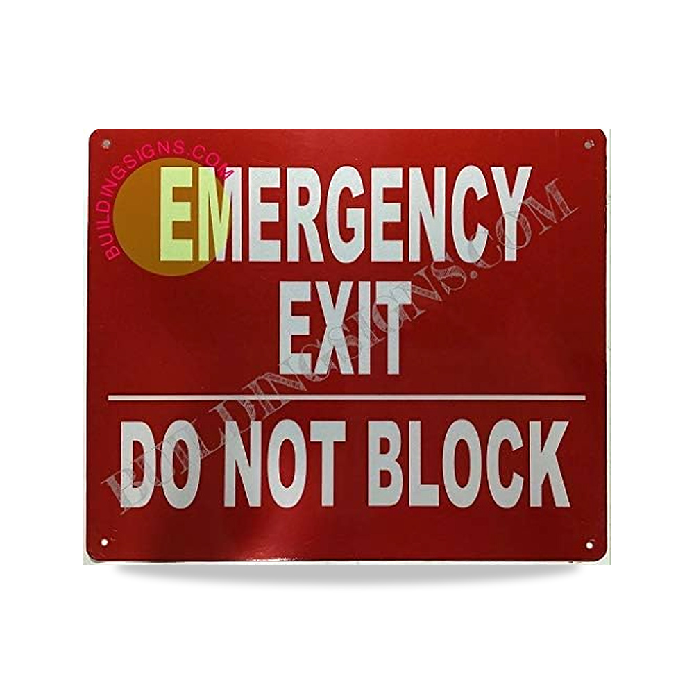 صورة منتج لافتة خروج الطوارئ بعبارة “Do Not Block” (عاكس من الالومنيوم، احمر، 10 × 12) – المقاس 10×12 inch – 30,5الطول x 25,4العرض سم - كود الصنف reemco-2027-1394136 - ماركة يباع من خلال reemco - توريد وتصوير حصري لشركة ريمكو القابضة السعودية