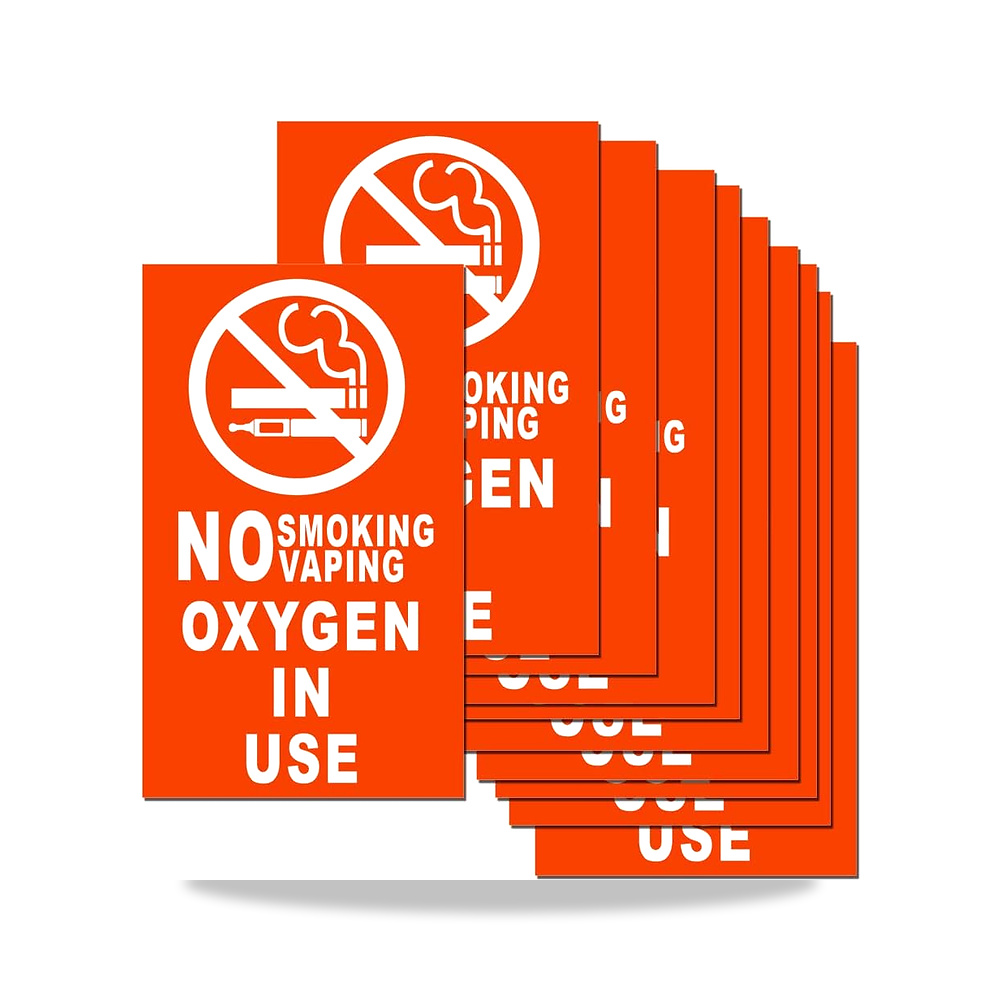 صورة منتج مجموعة ملصقات مطبوعة بعبارة No Smoking No in Use من 10 قطع مقاس 5 × 3 انش 5 مل من الفينيل مغلفة للحماية - كود الصنف reemco-2027-1394147 - ماركة يباع من خلال reemco - توريد وتصوير حصري لشركة ريمكو القابضة السعودية