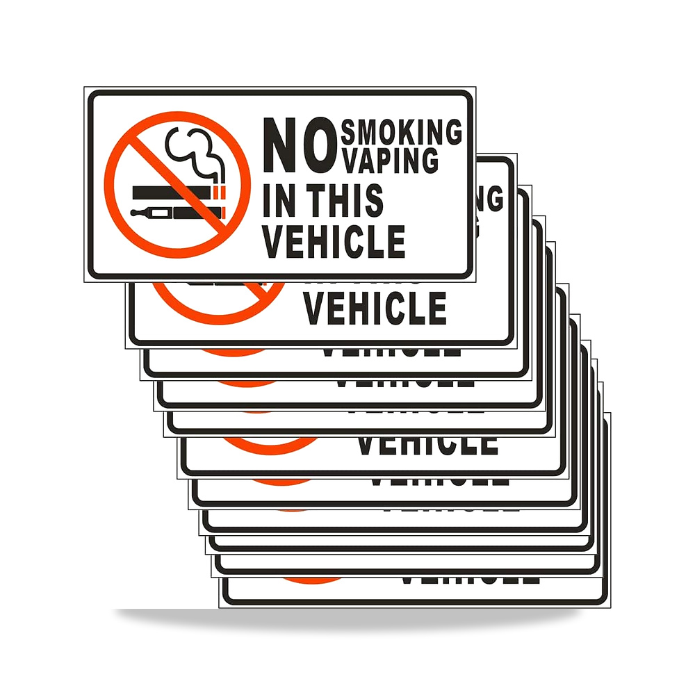 صورة منتج لافتة ملصقات بعبارة No Smoking No in من 10 قطع مقاس 1.5 × 3 انش 5 مل من الفينيل مغلفة للحماية القصوى - كود الصنف reemco-2027-1394149 - ماركة يباع من خلال reemco - توريد وتصوير حصري لشركة ريمكو القابضة السعودية