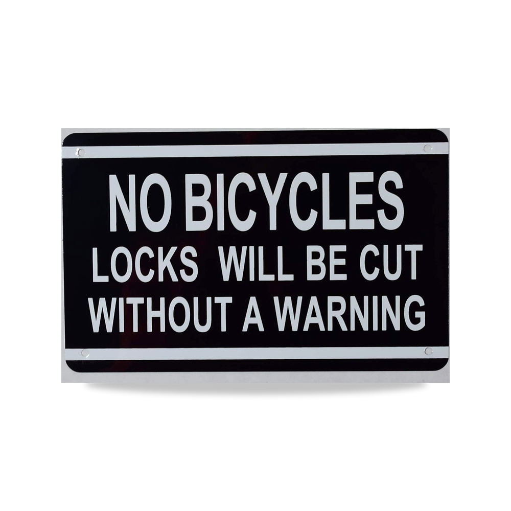 صورة منتج NO Bicycle Locks Will BE Cut Without A Warning – المقاس 5 × 8 – اللون أسود - كود الصنف reemco-2027-1394490 - ماركة يباع من خلال reemco - توريد وتصوير حصري لشركة ريمكو القابضة السعودية