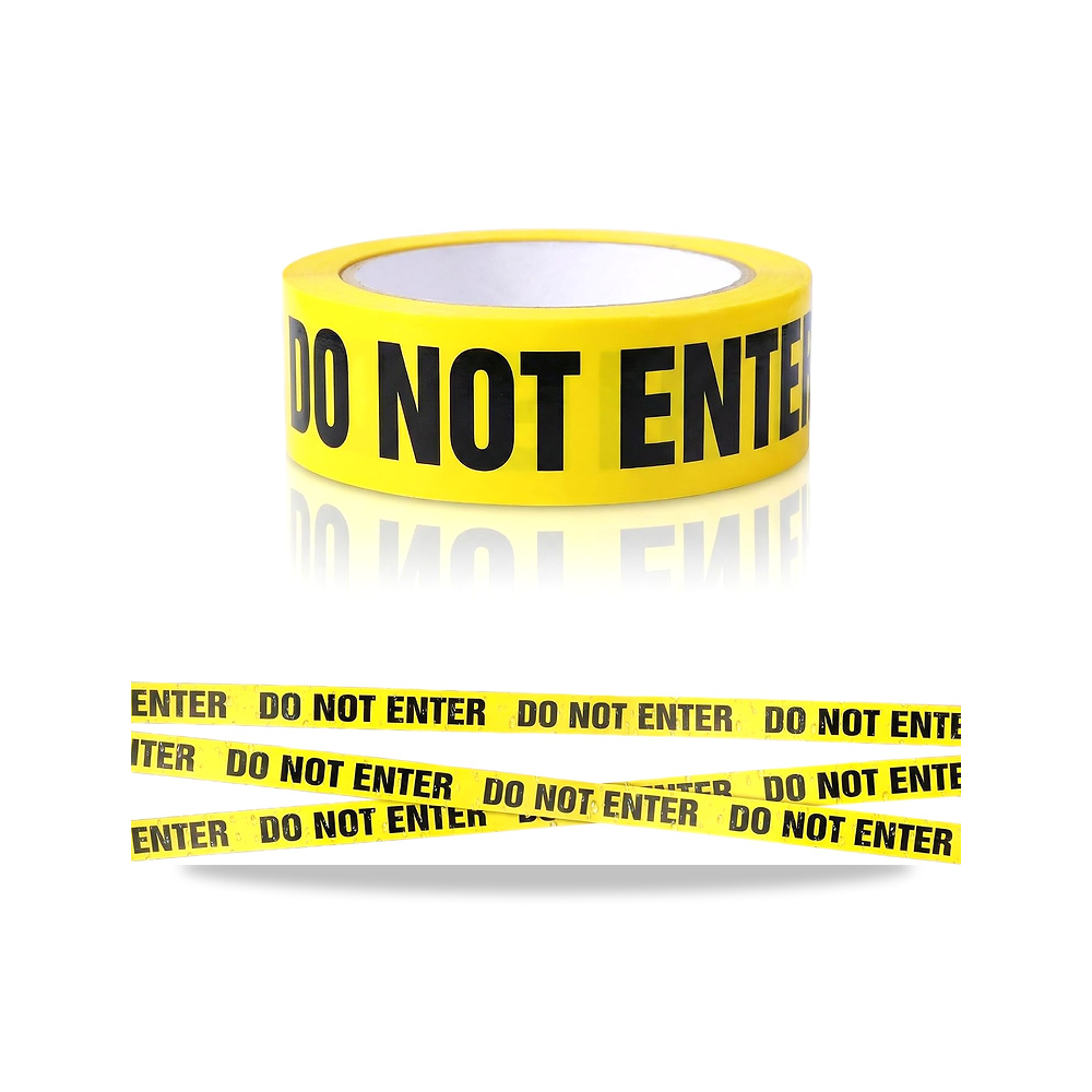صورة منتج شريط حاجز بلون اصفر مقاس 1.9 بوصة × 25 متر امان مطبوع عليه عبارة «Do Not Enter» – اللون ذهبي وأسود. – المادة بلاستيك PVC. - كود الصنف reemco-2027-1394574 - ماركة يباع من خلال reemco - توريد وتصوير حصري لشركة ريمكو القابضة السعودية