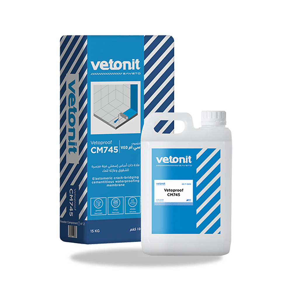 صورة منتج عازل مائي للأسطح والخرسانة سافيتو فيتونيت (Saveto Vetonit) موديل Vetoproof CM745 - كود الصنف reemco-2027-1394776 - ماركة يباع من خلال reemco - توريد وتصوير حصري لشركة ريمكو القابضة السعودية