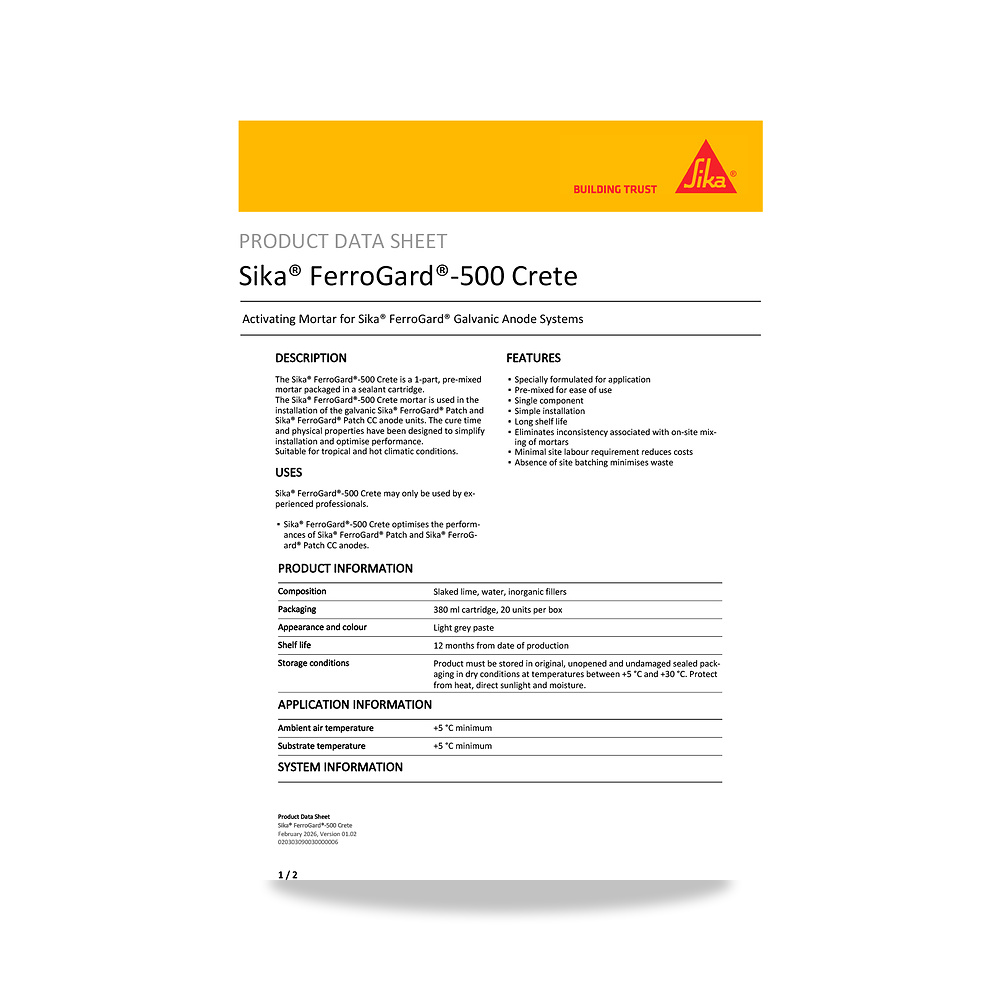 صورة منتج مانع صدأ وحماية كاثودية لحديد التسليح والخرسانة سيكا (Sika) موديل Sika FerroGard-500 Crete - كود الصنف reemco-2027-1443880 - ماركة يباع من خلال reemco - توريد وتصوير حصري لشركة ريمكو القابضة السعودية
