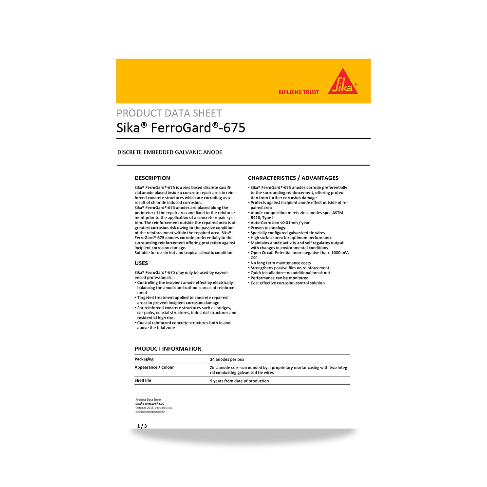 صورة منتج مانع صدأ وحماية كاثودية لحديد التسليح والخرسانة سيكا (Sika) موديل Sika FerroGard-675 - كود الصنف reemco-2027-1443884 - ماركة يباع من خلال reemco - توريد وتصوير حصري لشركة ريمكو القابضة السعودية