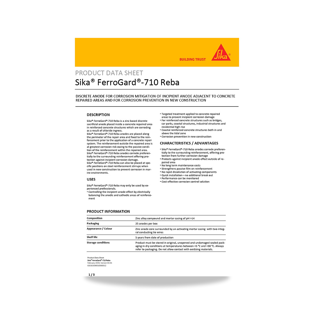 صورة منتج مانع صدأ وحماية كاثودية لحديد التسليح والخرسانة سيكا (Sika) موديل Sika FerroGard-710 Reba - كود الصنف reemco-2027-1443885 - ماركة يباع من خلال reemco - توريد وتصوير حصري لشركة ريمكو القابضة السعودية