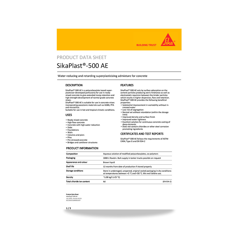 صورة منتج مسامير وبراغي وفيشر وخوابير سيكا (Sika) موديل SikaPlast-500 AE - كود الصنف reemco-2027-1443957 - ماركة يباع من خلال reemco - توريد وتصوير حصري لشركة ريمكو القابضة السعودية