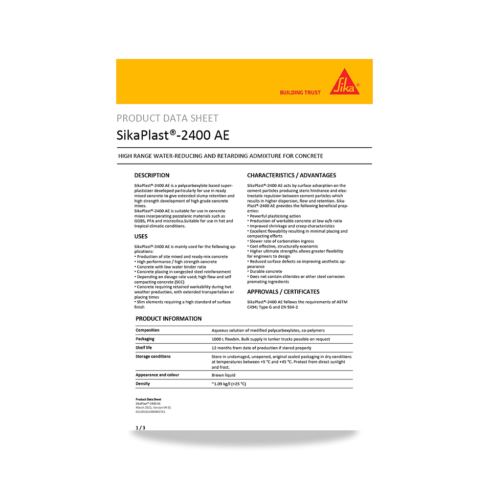 صورة منتج مسامير وبراغي وفيشر وخوابير سيكا (Sika) موديل SikaPlast-2400 AE - كود الصنف reemco-2027-1443967 - ماركة يباع من خلال reemco - توريد وتصوير حصري لشركة ريمكو القابضة السعودية