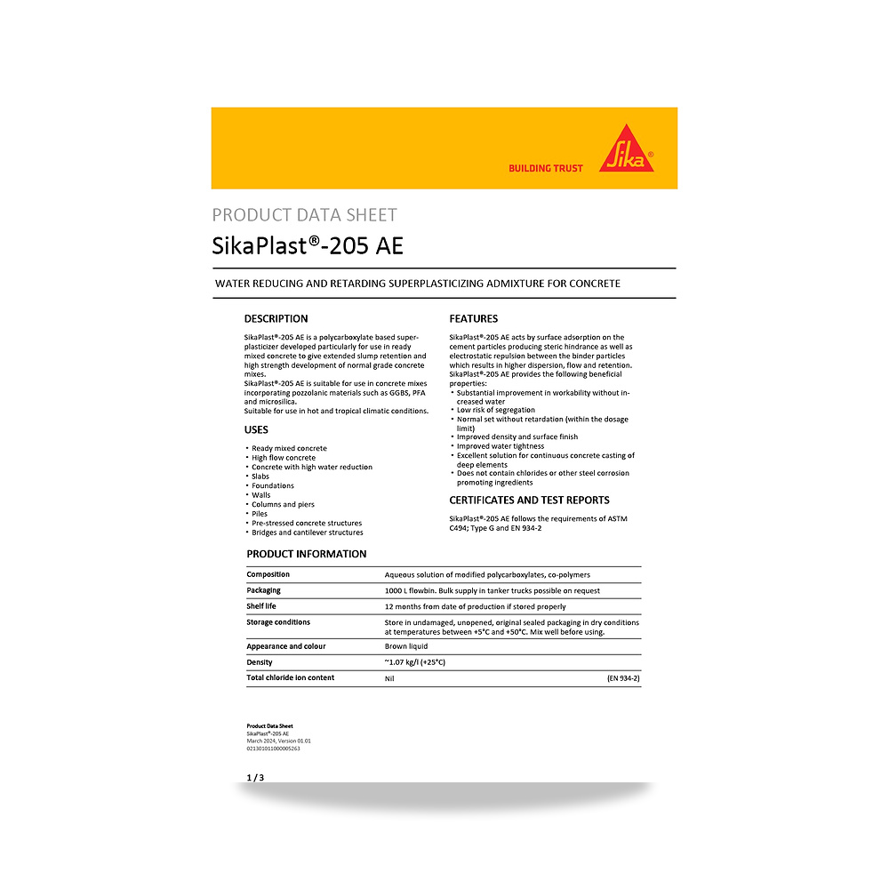 صورة منتج مسامير وبراغي وفيشر وخوابير سيكا (Sika) موديل SikaPlast-205 AE - كود الصنف reemco-2027-1444007 - ماركة يباع من خلال reemco - توريد وتصوير حصري لشركة ريمكو القابضة السعودية