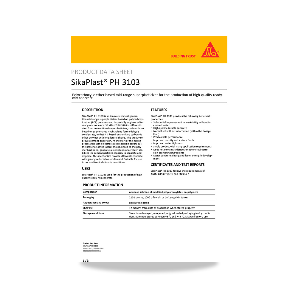 صورة منتج مسامير وبراغي وفيشر وخوابير سيكا (Sika) موديل SikaPlast PH 3103 - كود الصنف reemco-2027-1444039 - ماركة يباع من خلال reemco - توريد وتصوير حصري لشركة ريمكو القابضة السعودية