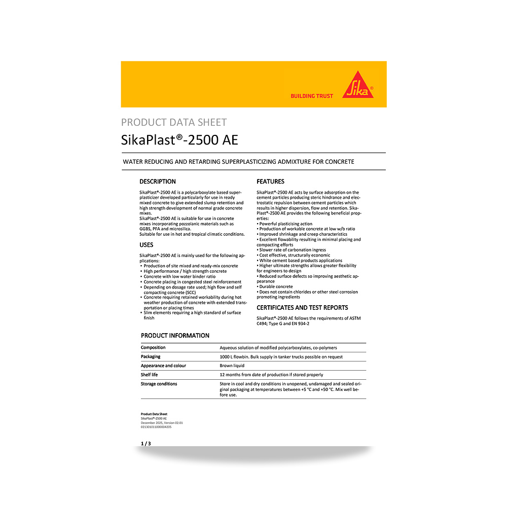 صورة منتج مسامير وبراغي وفيشر وخوابير سيكا (Sika) موديل SikaPlast-2500 AE - كود الصنف reemco-2027-1444060 - ماركة يباع من خلال reemco - توريد وتصوير حصري لشركة ريمكو القابضة السعودية