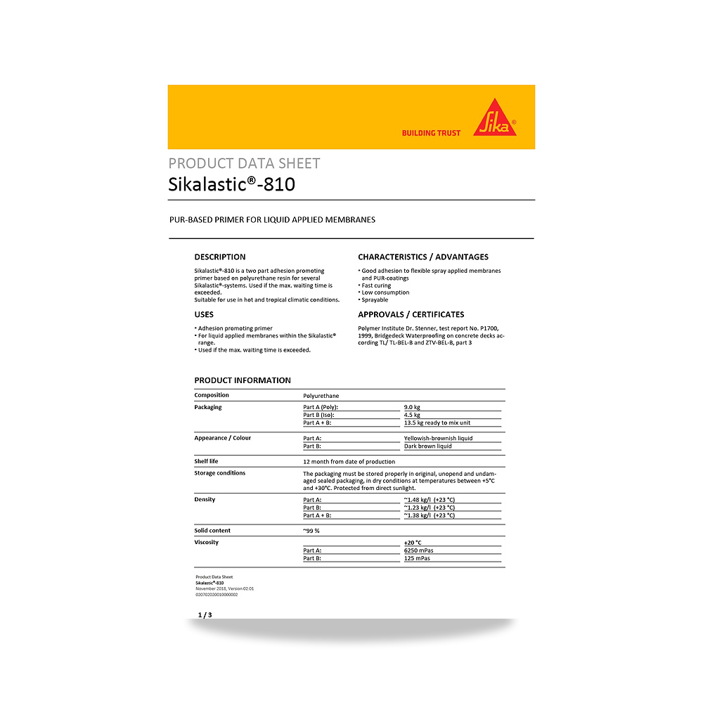 صورة منتج عازل مائي وحماية للأسطح والخرسانة والأساسات سيكا (Sika) موديل Sikalastic-810 - كود الصنف reemco-2027-1444072 - ماركة يباع من خلال reemco - توريد وتصوير حصري لشركة ريمكو القابضة السعودية