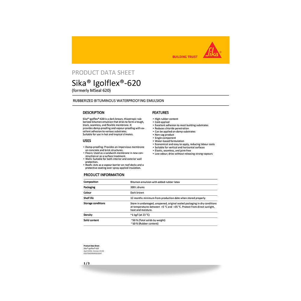 صورة منتج عازل مائي وحماية للأسطح والخرسانة والأساسات سيكا (Sika) موديل Sika Igolflex-620 - كود الصنف reemco-2027-1444088 - ماركة يباع من خلال reemco - توريد وتصوير حصري لشركة ريمكو القابضة السعودية