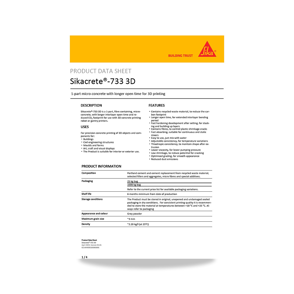 صورة منتج إضافة خرسانية لتحسين الخواص وتقليل المياه (Admixture) سيكا (Sika) موديل Sikacrete-733 3D - كود الصنف reemco-2027-1444156 - ماركة يباع من خلال reemco - توريد وتصوير حصري لشركة ريمكو القابضة السعودية