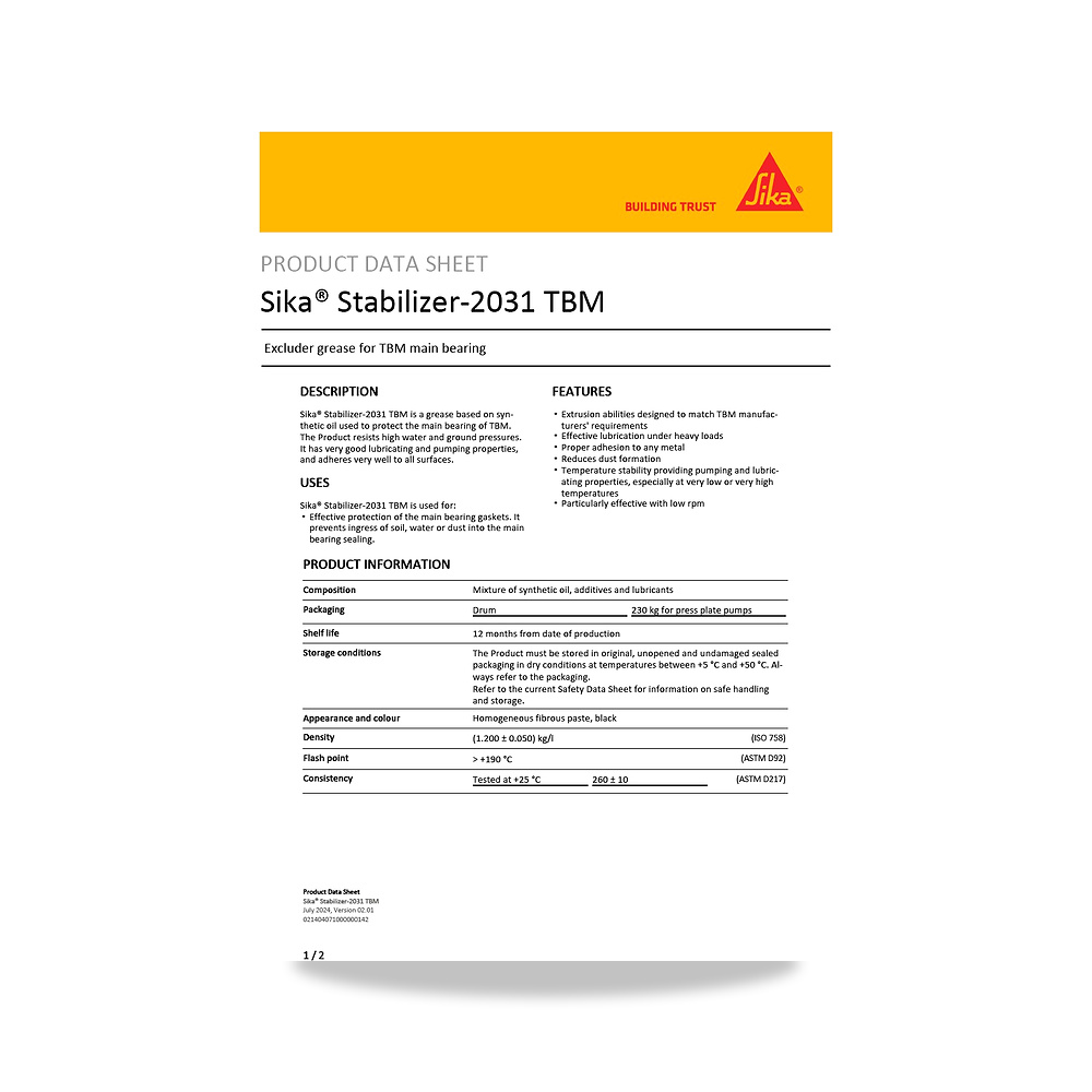 صورة منتج مسامير وبراغي وفيشر وخوابير سيكا (Sika) موديل Sika Stabilizer-2031 TBM - كود الصنف reemco-2027-1444160 - ماركة يباع من خلال reemco - توريد وتصوير حصري لشركة ريمكو القابضة السعودية
