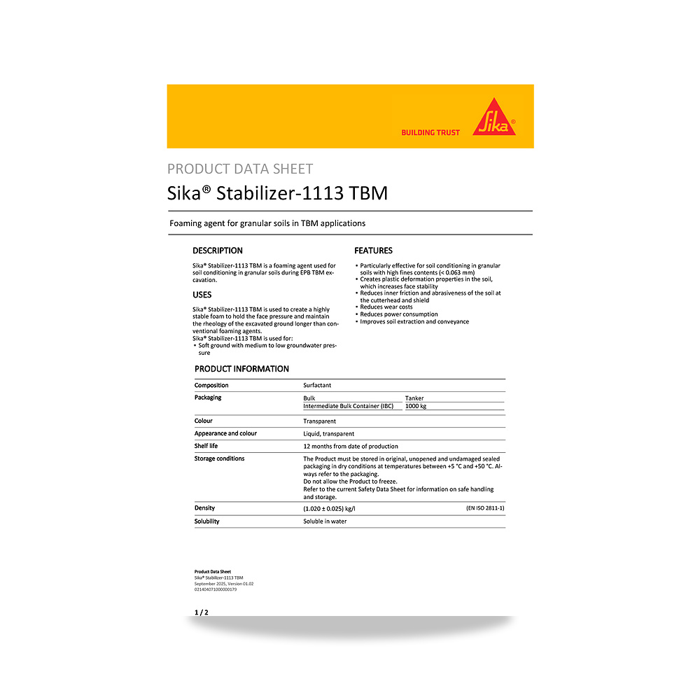 صورة منتج مسامير وبراغي وفيشر وخوابير سيكا (Sika) موديل Sika Stabilizer-1113 TBM - كود الصنف reemco-2027-1444161 - ماركة يباع من خلال reemco - توريد وتصوير حصري لشركة ريمكو القابضة السعودية