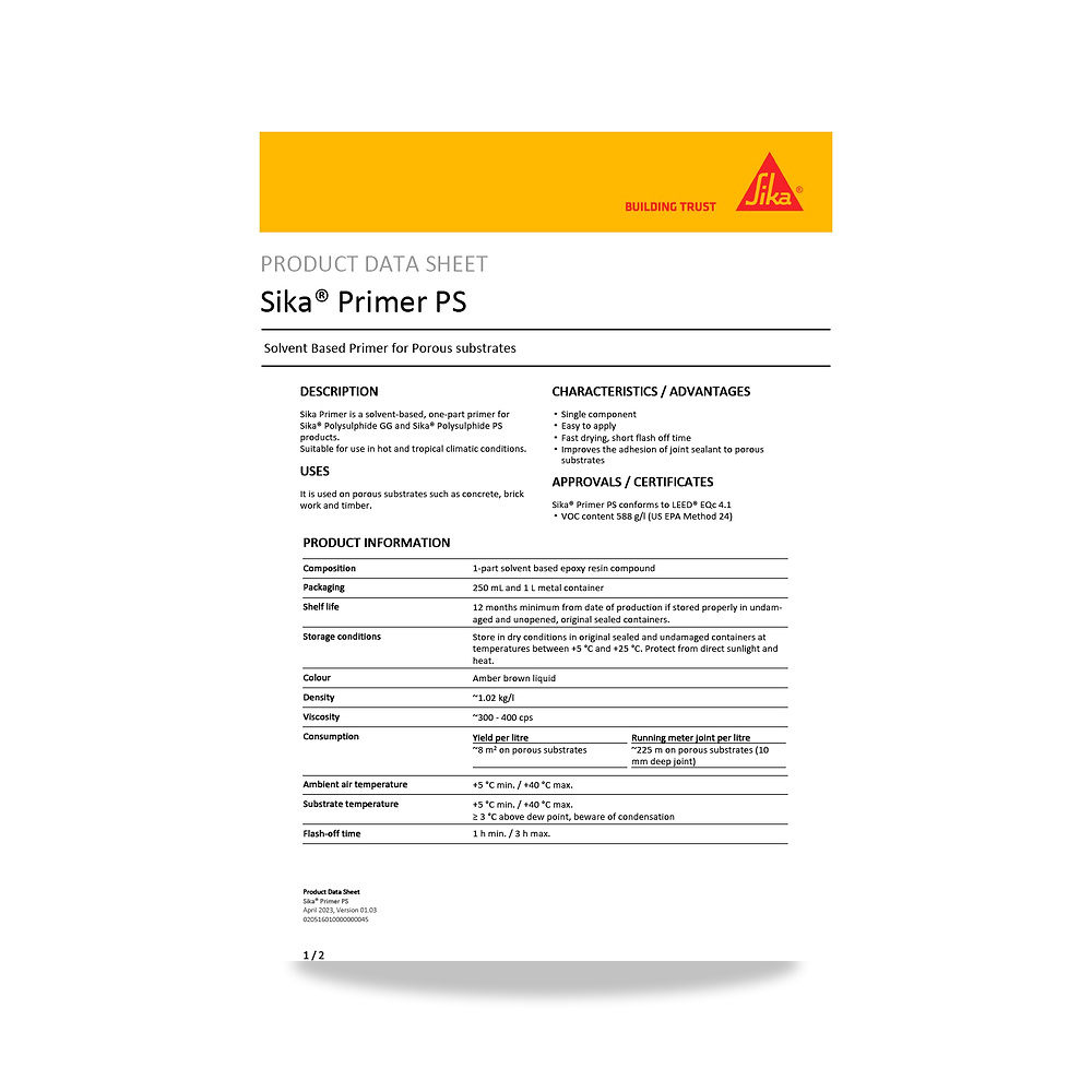 صورة منتج دهان أساس (برايمر) تأسيس وحماية للأسطح سيكا (Sika) موديل Sika Primer PS - كود الصنف reemco-2027-1444187 - ماركة يباع من خلال reemco - توريد وتصوير حصري لشركة ريمكو القابضة السعودية